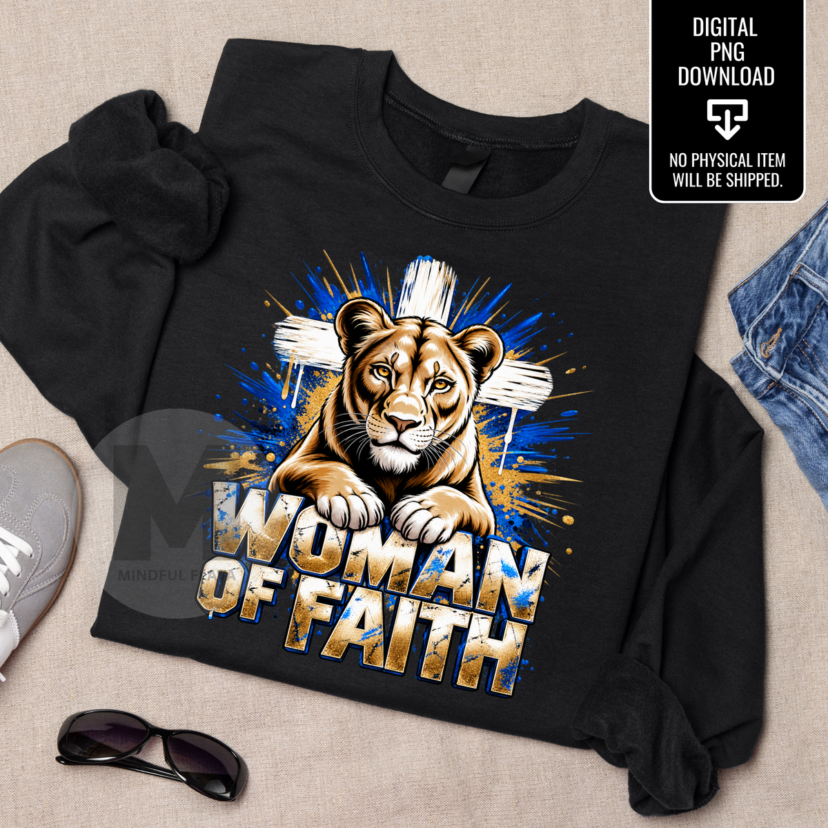 Woman of Faith PNG | Christian Woman Quote PNG | Inspirational Faith Sublimation Design | Religious Digital Download