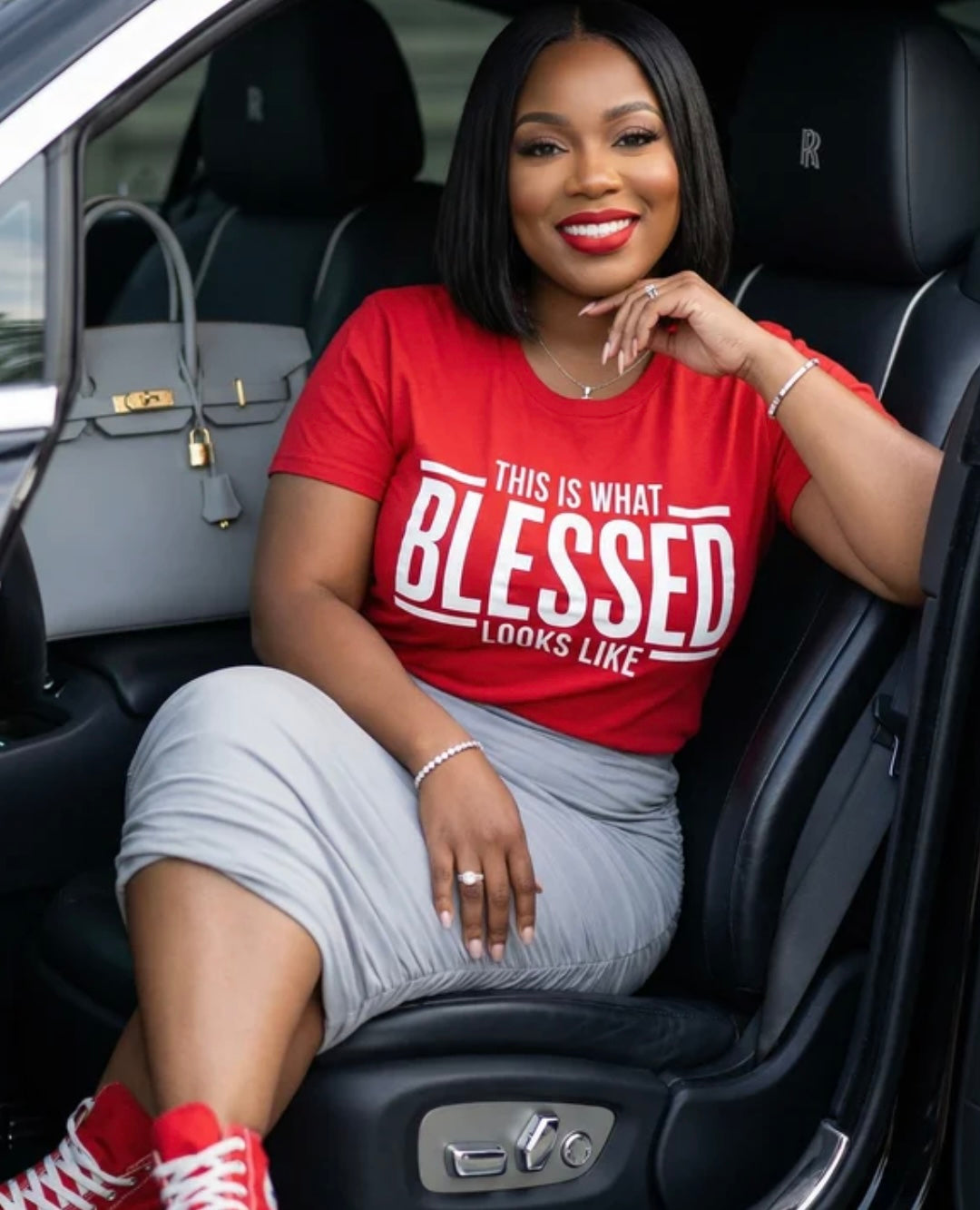 This Is What Blessed Looks Like T-Shirt | Christian Graphic Tee | Faith Inspirational Shirt for Women